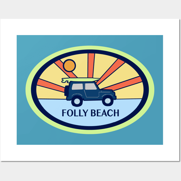 Folly Beach Wall Art by Trent Tides